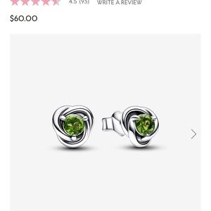 New Pandora Birthstone Earrings